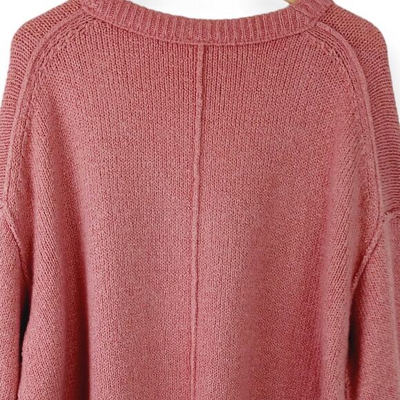 Free People SZ S Brookside Tunic Sweater Alpine Rose Oversized OB1153857 $128 - Picture 7 of 10